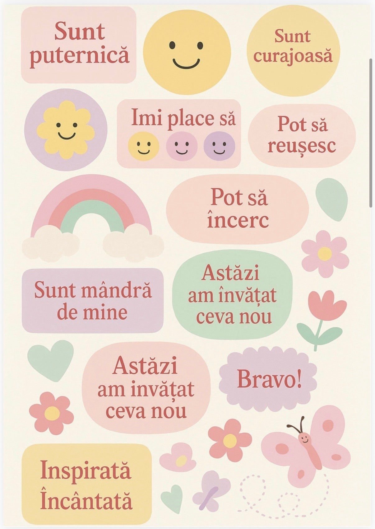 Set Stickere Fizice A5 pentru Copii – Colorate & Jucăușe