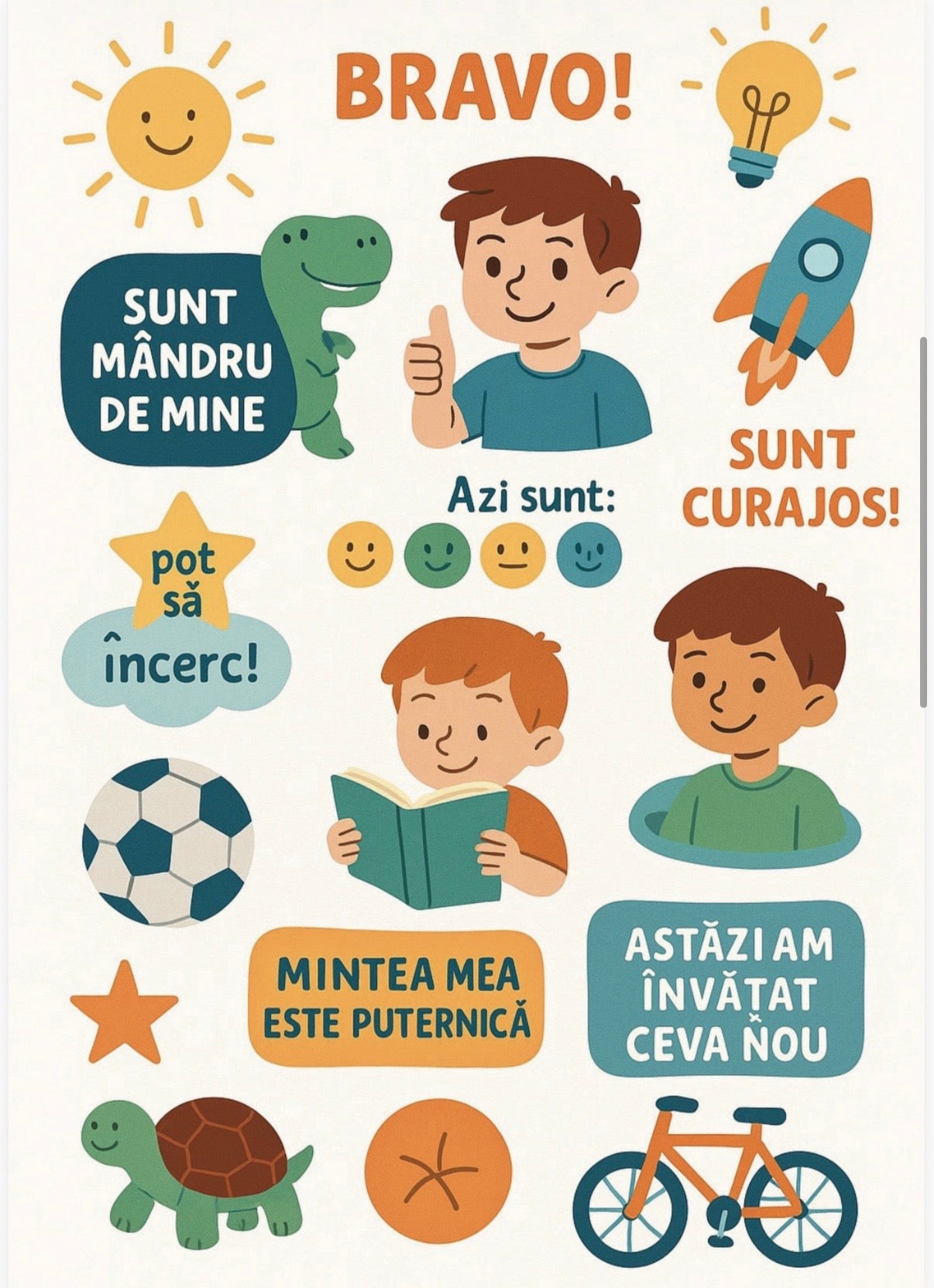 Set Stickere Fizice A5 pentru Copii – Colorate & Jucăușe