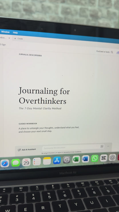 Journaling for Overthinkers – curs online de 7 zile, în engleză